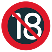 Emoji 🔞 Simbolo Di Divieto Ai Minorenni su JoyPixels 1.0.
