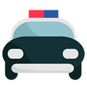 🚔 Emoji Vorderansicht Polizeiwagen JoyPixels 1.0.