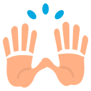 Emoji 🙌 Mani Alzate su JoyPixels 1.0.