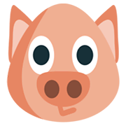 Schweinegesicht Emoji auf JoyPixels 1.0.