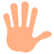 Mão Aberta Com Os Dedos Separados