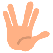 Emoji 🖖 Saluto Vulcaniano su JoyPixels 1.0.