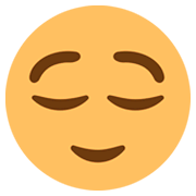 Emoji 😌 Faccina Sollevata su JoyPixels 1.0.