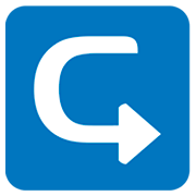 ↪️ Emoji Seta Curva Da Esquerda Para A Direita na JoyPixels 1.0.