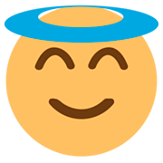 Emoji 😇 Faccina Con Sorriso E Aureola su JoyPixels 1.0.
