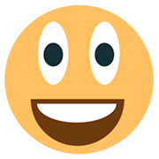 😃 Emoji grinsendes Gesicht mit großen Augen JoyPixels 1.0.
