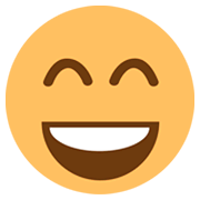 😄 Emoji grinsendes Gesicht mit lachenden Augen JoyPixels 1.0.