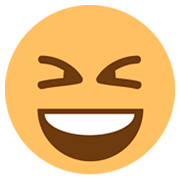😆 Emoji Rosto Risonho Com Olhos Semicerrados na JoyPixels 1.0.