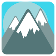 Émoji 🏔️ Montagne Enneigée sur JoyPixels 1.0.