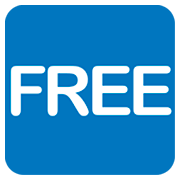 🆓 Emoji Wort „Free“ in blauem Quadrat JoyPixels 1.0.