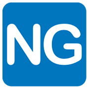 Emoji 🆖 Pulsante NG su JoyPixels 1.0.