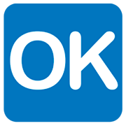 Émoji 🆗 Bouton OK sur JoyPixels 1.0.