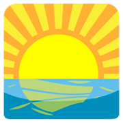 🌅 Emoji Sonnenaufgang über dem Meer JoyPixels 1.0.