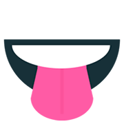 Emoji 👅 Lingua su JoyPixels 1.0.