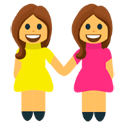 Emoji 👭 Due Donne Che Si Tengono Per Mano su JoyPixels 1.0.