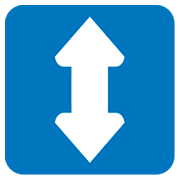 Emoji ↕️ Freccia Su-giù su JoyPixels 1.0.