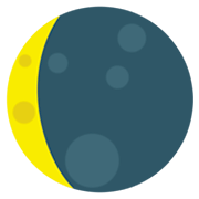 Emoji 🌘 Luna Calante su JoyPixels 1.0.
