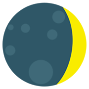 🌒 Emoji Luna Creciente en JoyPixels 1.0.