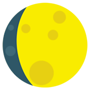 Emoji 🌔 Gibbosa Crescente su JoyPixels 1.0.