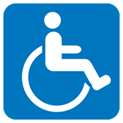 Emoji ♿ Simbolo Della Disabilità su JoyPixels 1.0.