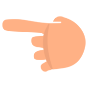 👈 Emoji Dorso Da Mão Com Dedo Indicador Apontando Para A Esquerda na JoyPixels 1.0.