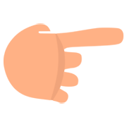 👉 Emoji Dorso De Mano Con índice A La Derecha en JoyPixels 1.0.