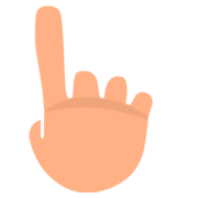 👆 Emoji Dorso De Mano Con índice Hacia Arriba en JoyPixels 1.0.