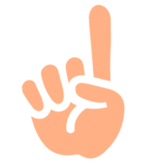☝️ Emoji nach oben weisender Zeigefinger von vorne JoyPixels 1.0.