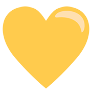 Émoji 💛 Cœur Jaune sur JoyPixels 1.0.