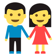 Mann und Frau halten Hände Emoji auf JoyPixels 2.0.