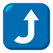 ⤴️ Emoji Seta Para A Direita Curvada Para Cima na JoyPixels 3.0.