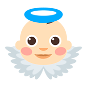 👼🏻 Emoji Bebé ángel: Tono De Piel Claro en JoyPixels 3.0.