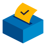 🗳️ Emoji Urna Eleitoral Com Cédula na JoyPixels 3.0.