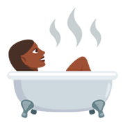 🛀🏿 Emoji badende Person: dunkle Hautfarbe JoyPixels 3.0.