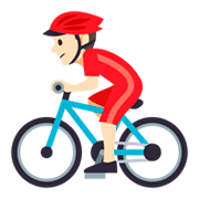 Emoji 🚴🏻 Ciclista: Carnagione Chiara su JoyPixels 3.0.