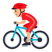 Émoji 🚴🏼 Cycliste : Peau Moyennement Claire sur JoyPixels 3.0.