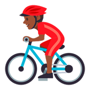 🚴🏿 Emoji Persona En Bicicleta: Tono De Piel Oscuro en JoyPixels 3.0.