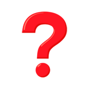 ❓ Emoji rotes Fragezeichen JoyPixels 3.0.