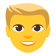 👱‍♂️ Emoji Homem: Cabelo Loiro na JoyPixels 3.0.