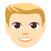 👱🏻‍♂️ Emoji Homem: Pele Clara E Cabelo Loiro na JoyPixels 3.0.