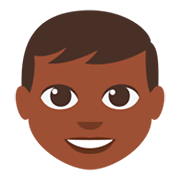 👦🏿 Emoji Niño: Tono De Piel Oscuro en JoyPixels 3.0.