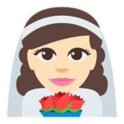 👰🏻 Emoji Novia Con Velo: Tono De Piel Claro en JoyPixels 3.0.