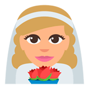 👰🏼 Emoji Person mit Schleier: mittelhelle Hautfarbe JoyPixels 3.0.