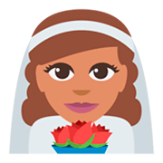 👰🏽 Emoji Person mit Schleier: mittlere Hautfarbe JoyPixels 3.0.