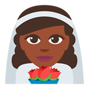 👰🏿 Emoji Novia Con Velo: Tono De Piel Oscuro en JoyPixels 3.0.