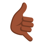 🤙🏿 Emoji Mano Haciendo El Gesto De Llamar: Tono De Piel Oscuro en JoyPixels 3.0.