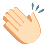 👏🏻 Emoji klatschende Hände: helle Hautfarbe JoyPixels 3.0.