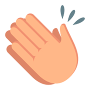 👏🏼 Emoji klatschende Hände: mittelhelle Hautfarbe JoyPixels 3.0.