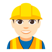 👷🏻 Emoji Trabalhador De Construção Civil: Pele Clara na JoyPixels 3.0.