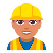 👷🏽 Emoji Bauarbeiter(in): mittlere Hautfarbe JoyPixels 3.0.
